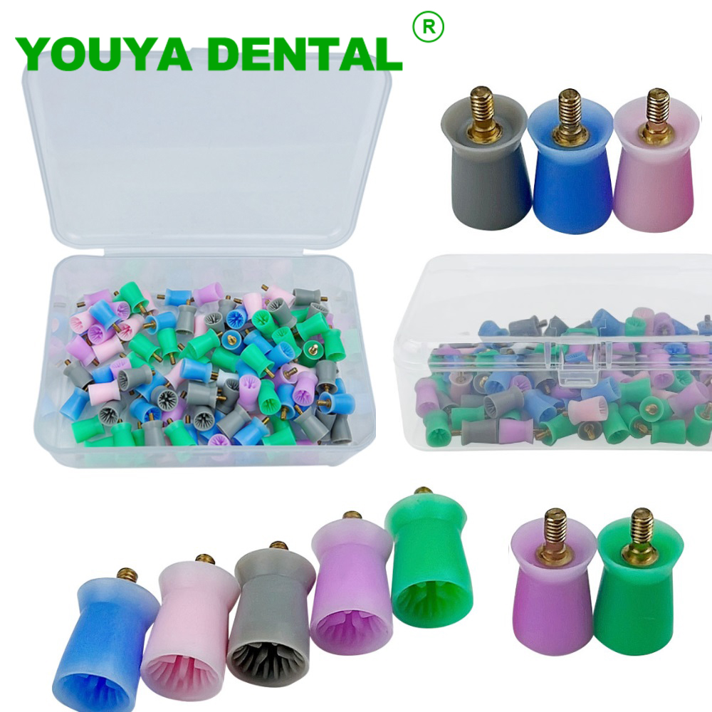 Teeth Whitening Brush - 100 stks/doos Dental Prophy Cup Schroef-In/Latch