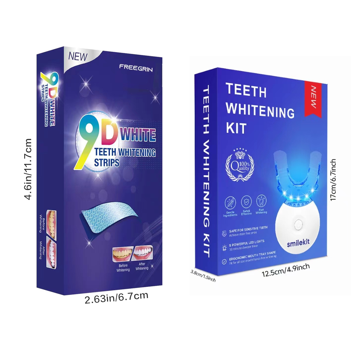 Tandenbleekset - 5X LED-licht  - Teeth Whitening Trays recensie en prijs