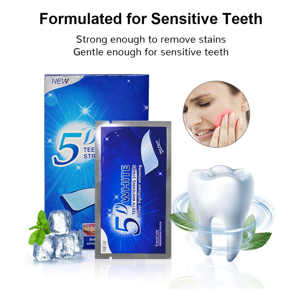 5D Witmakende Tandstrips, Whit - Teeth Whitening Charcoal Powder recensie en prijs