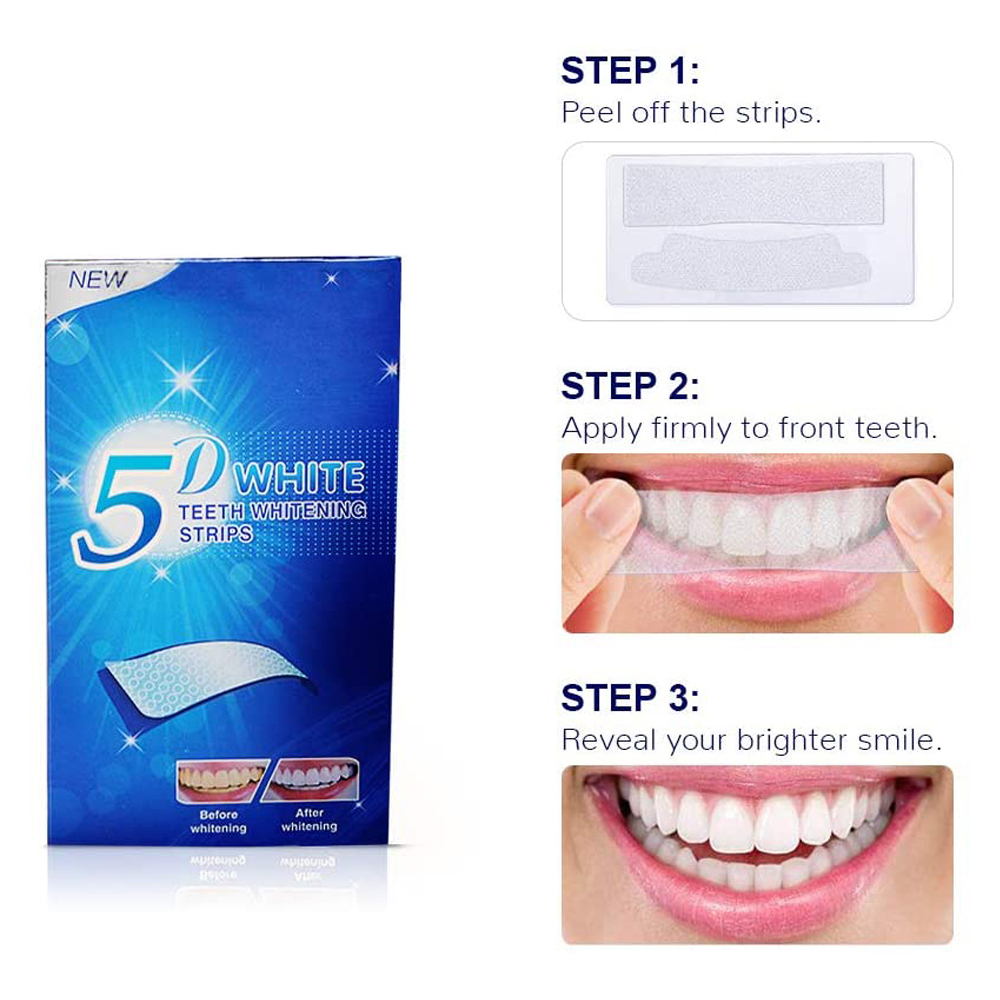 5D Witmakende Tandstrips, Whit - Teeth Whitening Charcoal Powder recensie en prijs